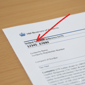 Company UTR number shown on HMRC CT41G letter for a UK limited company