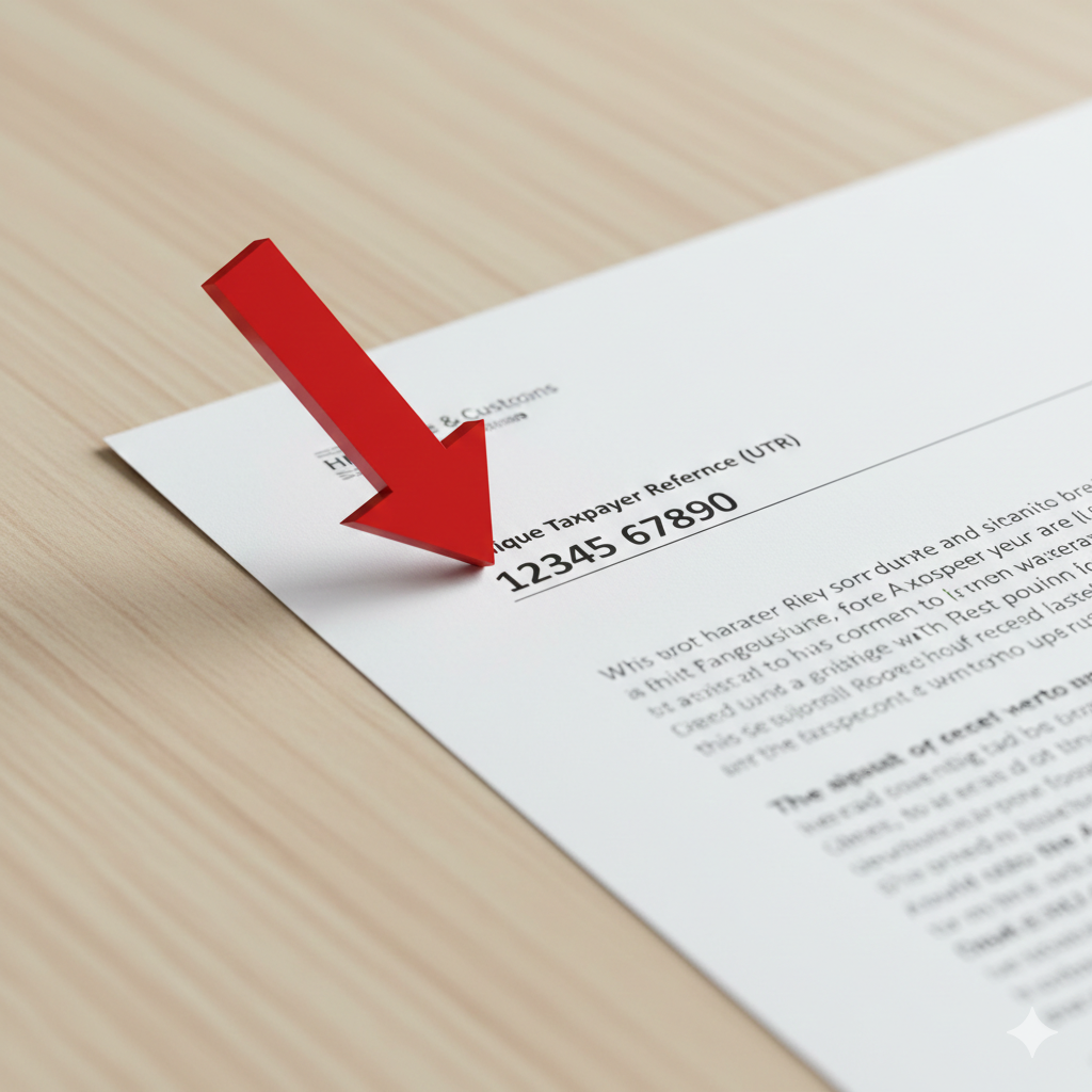 HMRC letter showing where to find a company UTR number for Corporation Tax