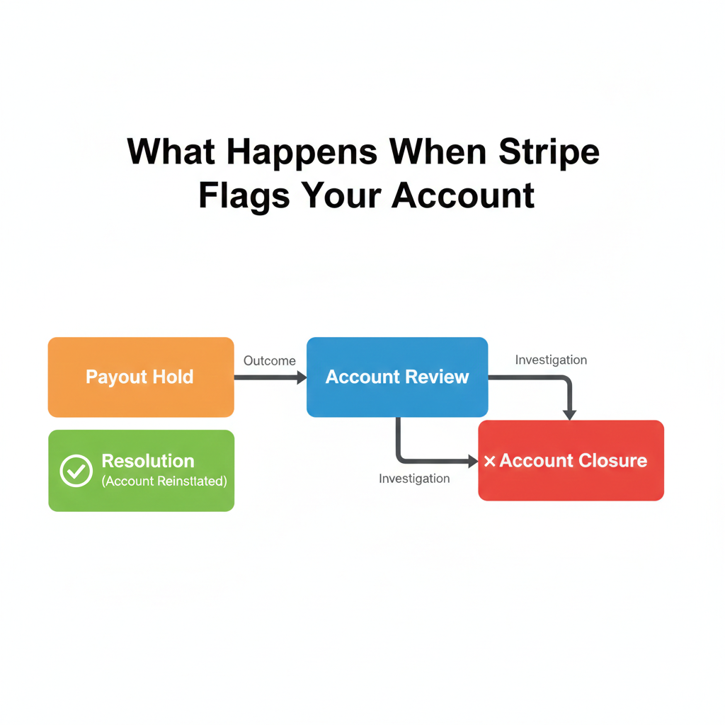 Stripe account suspension process flowchart