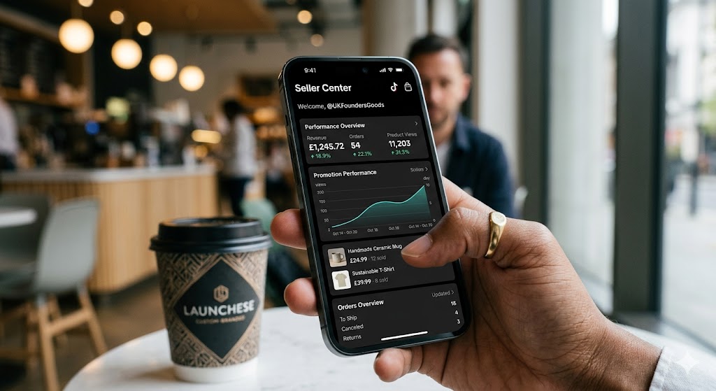 Dashboard view for a TikTok Shop UK setup
