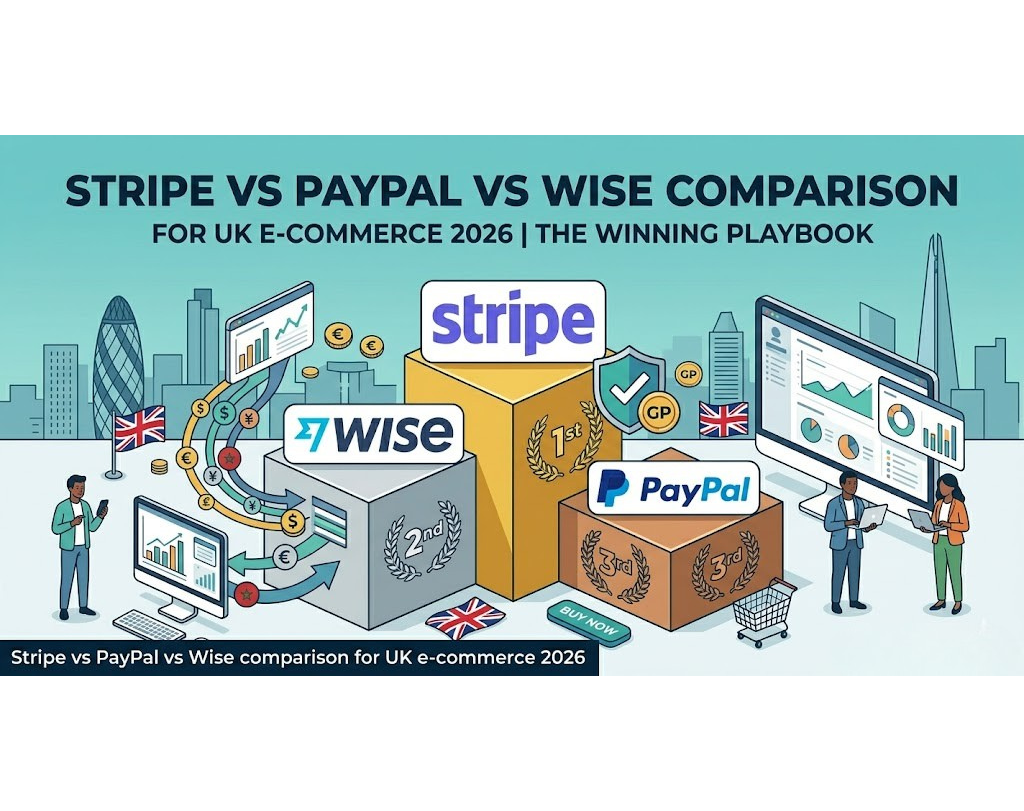 Stripe vs PayPal vs Wise comparison for UK e-commerce 2026