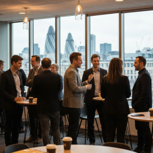 business networking for founders UK in a London co-working space