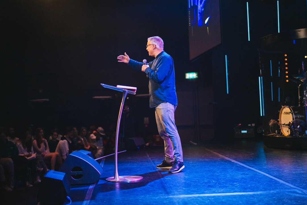 entrepreneur networking UK speaking at an event