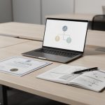 setting up a holding company UK - corporate structure planning desk with documents